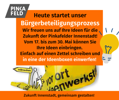 Ideenwerkstatt für Pinkafeld – unser Bürgerbeteiligungsprozess startet mit 17. Mai!