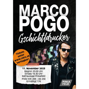 Tickets für Marco Pogo unter www.ntry.at erhältlich!
